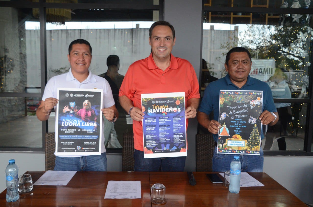 Anuncian Torneos deportivos Navideños 2022 en Solidaridad Cancún Mío