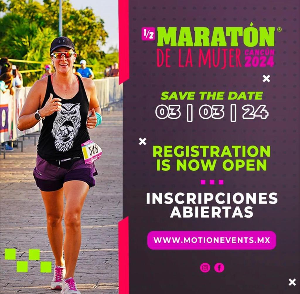 Medio Maratón de la Mujer Cancún 2024 espera la llegada de más de dos